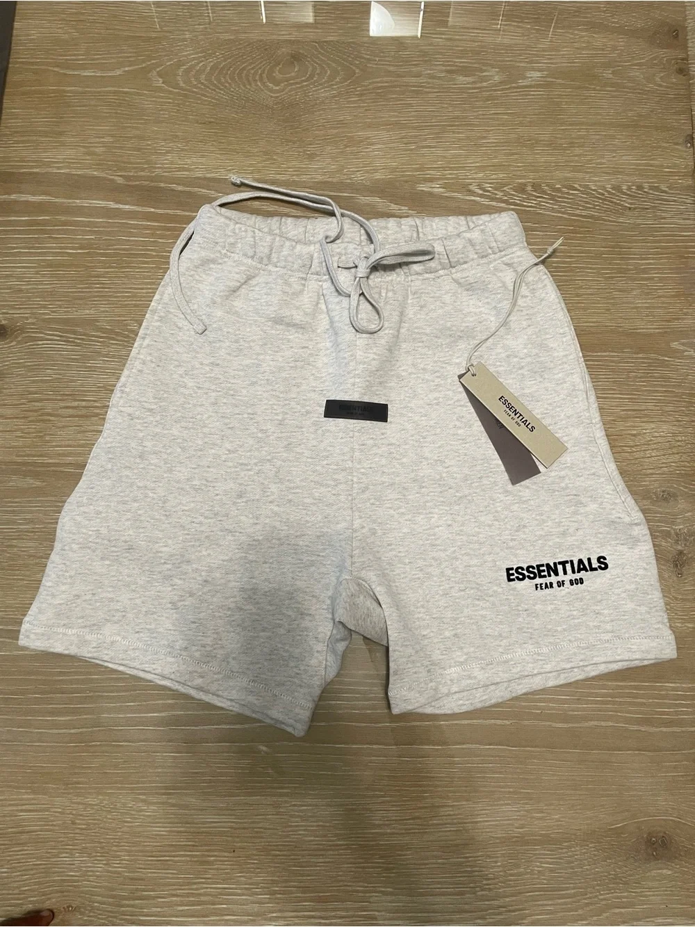 Essentials Light Oatmela Crew Tee with Shorts - Picture 4 of 9